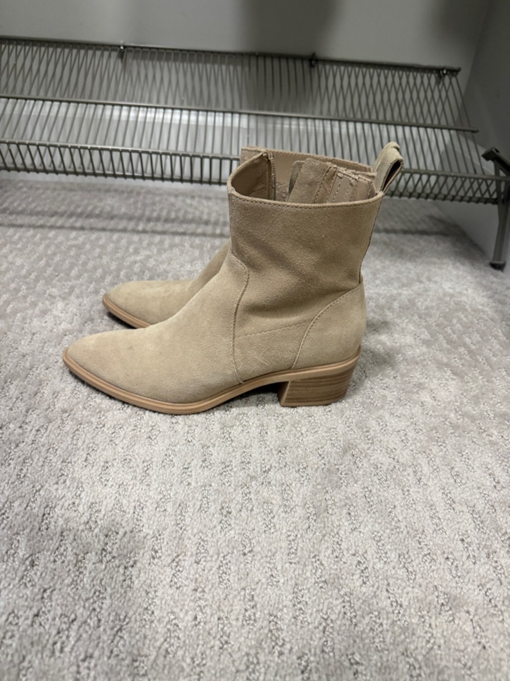 Dolce Vita Beige Suede Ankle Booties 7